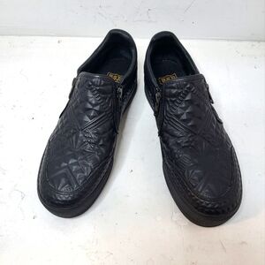ASH Jig Bis All Black Embossed Slip On Trainer Size 40